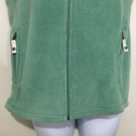 REI Boulder Ridge Girls L (14-16) Seafoam Green Fleece Vest Zip-Front NEW - Picture 3 of 6